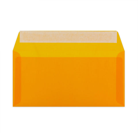 Translucent Envelopes Orange 110 x 220 mm (DL)
