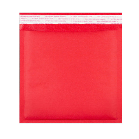 Coloured Kraft Paper Bubble Bag Mailers Red 230 x 230 mm