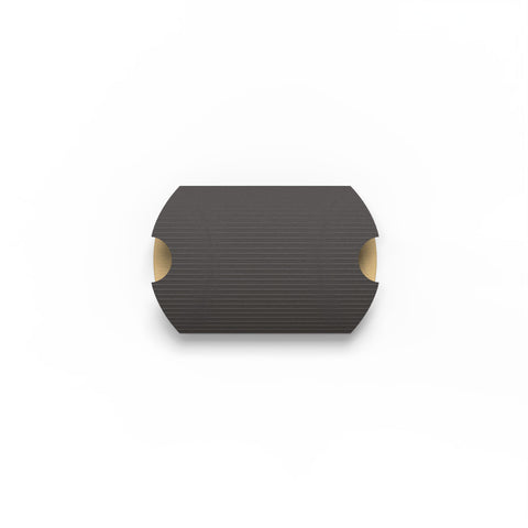 Corrugated Pillow Boxes Black 75 x 60 mm