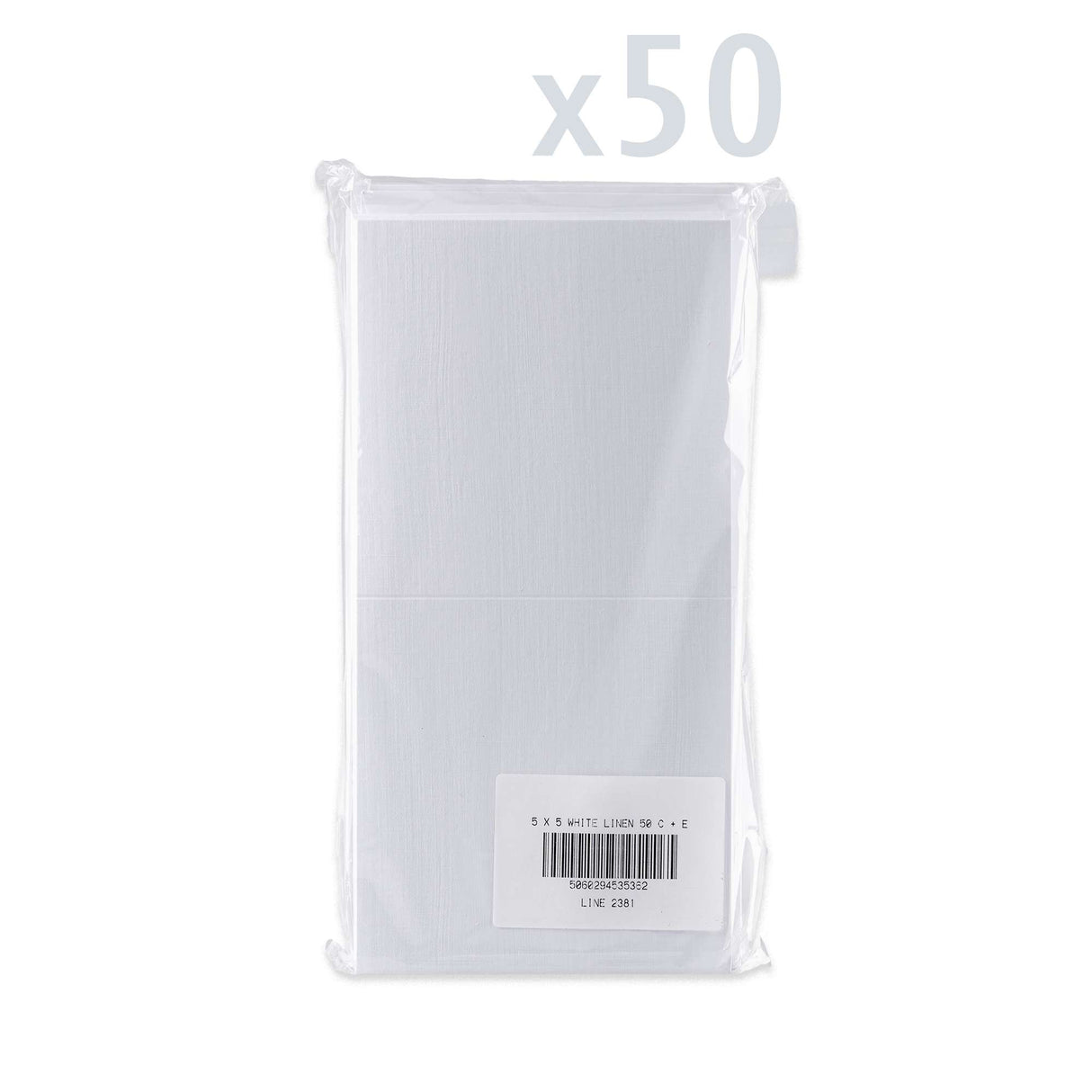 Kortit ja kirjekuoret, pellavapinta – pakkaus