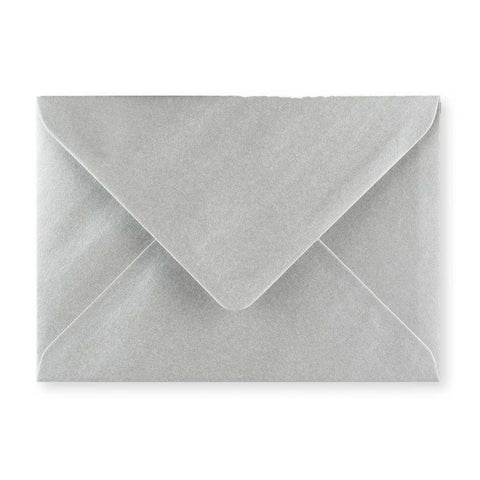 Metallic Silver Gummed V-Flap Greeting Card Envelope (125 x 175mm)