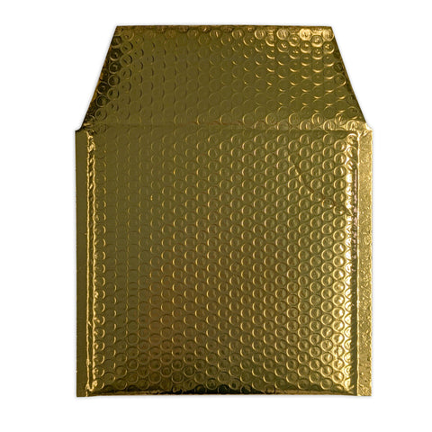 Metallic Finish Bubble Bag Mailers Gold 165 x 165 mm
