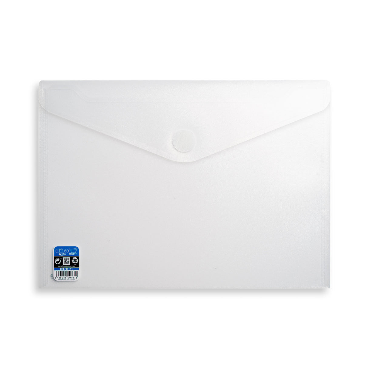 Läpinäkyvät polypropeenikirjekuoret tarranauhasulkumekanismilla