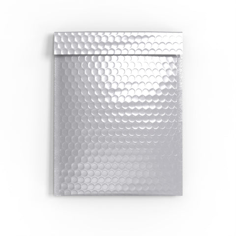 Metallic Finish Bubble Bag Mailers Silver 250 x 180 mm