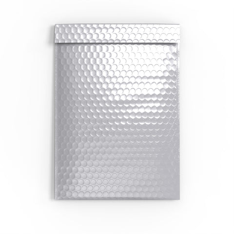 Metallic Finish Bubble Bag Mailers Silver 324 x 230 mm (C4)