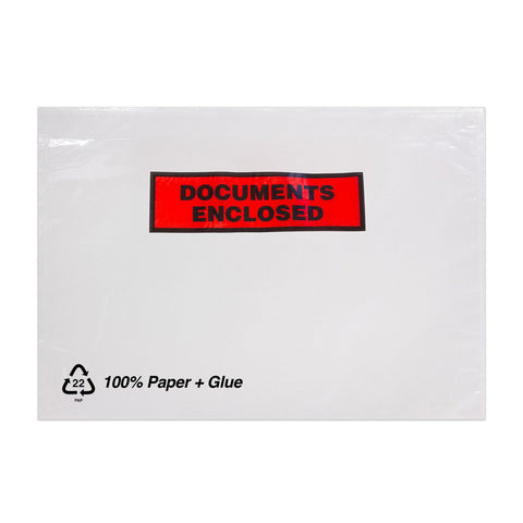 Documents Enclosed Envelopes (Printed) Clear 229 x 324 mm (C4)