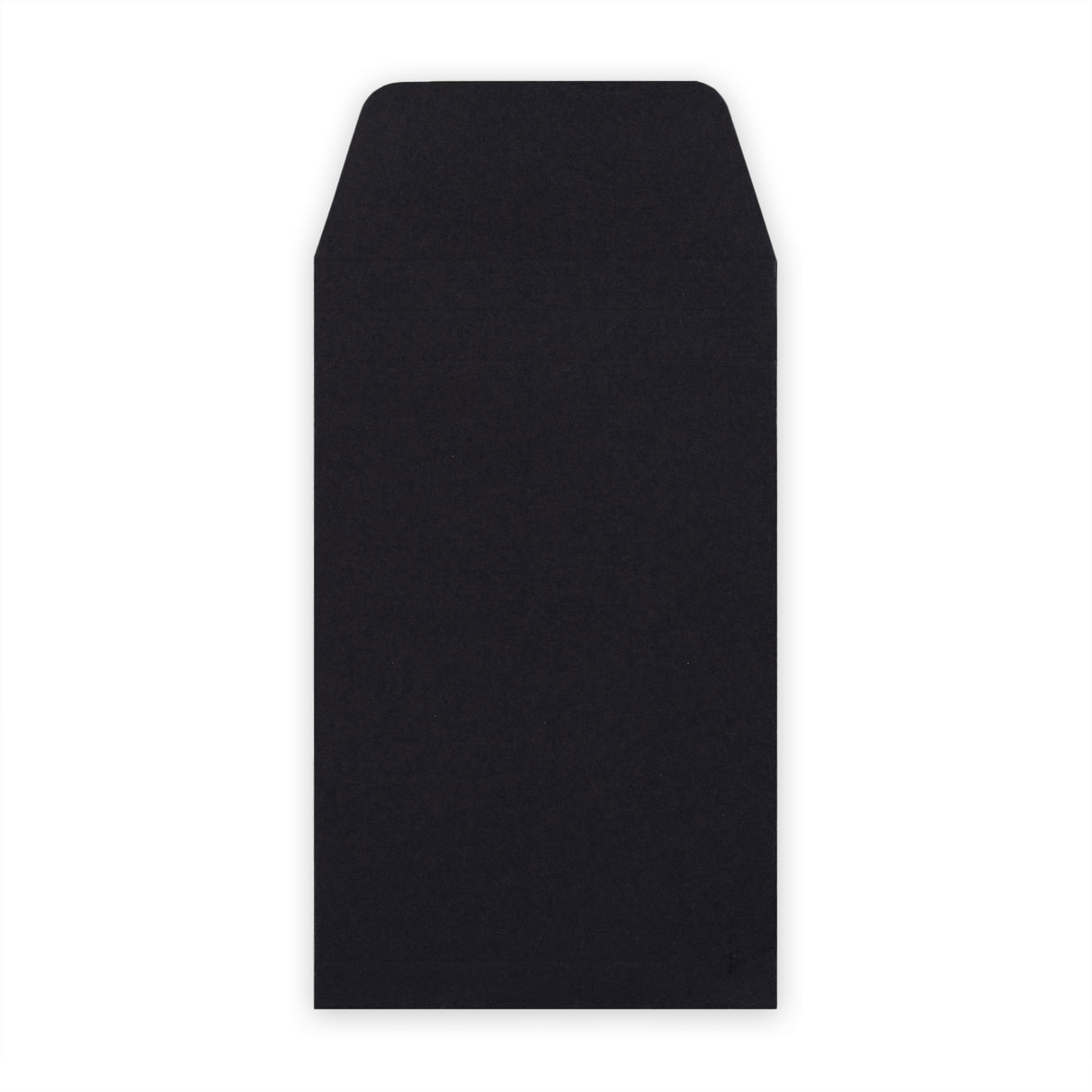 Musta sivulevikkeellinen läpällinen kirjekuori 162x114x25 mm (C6)