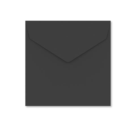 V-Flap Peel and Seal Envelopes Black 155 x 155 mm