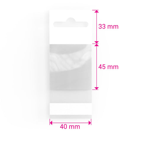 Cello Bags (With Header) Clear 45 x 40 mm