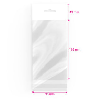 Cello Bags (With Header) Clear 165 x 95 mm