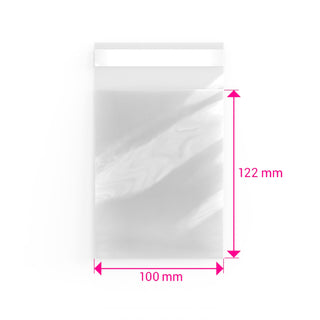 Cello Bags (Non-Header) Clear 122 x 100 mm