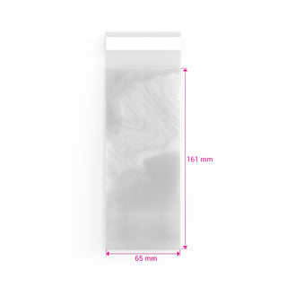 Cello Bags (Non-Header) Clear 161 x 66 mm