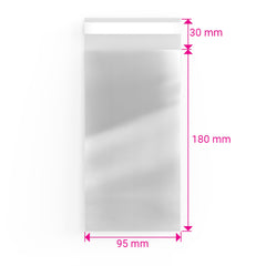 Cello Bags (Non-Header) Clear 180 x 95 mm