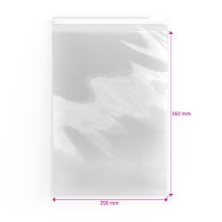 Cello Bags (Non-Header) Clear 360 x 250 mm