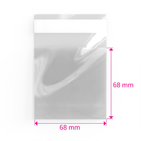 Cello Bags (Non-Header) Clear 68 x 68 mm