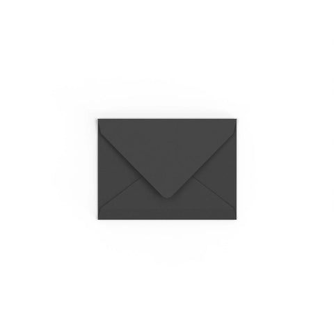 C7 Black British Made Gummed V-Flap Envelope (82 x 113mm)