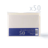 Kortit ja kirjekuoret, pellavapinta – pakkaus