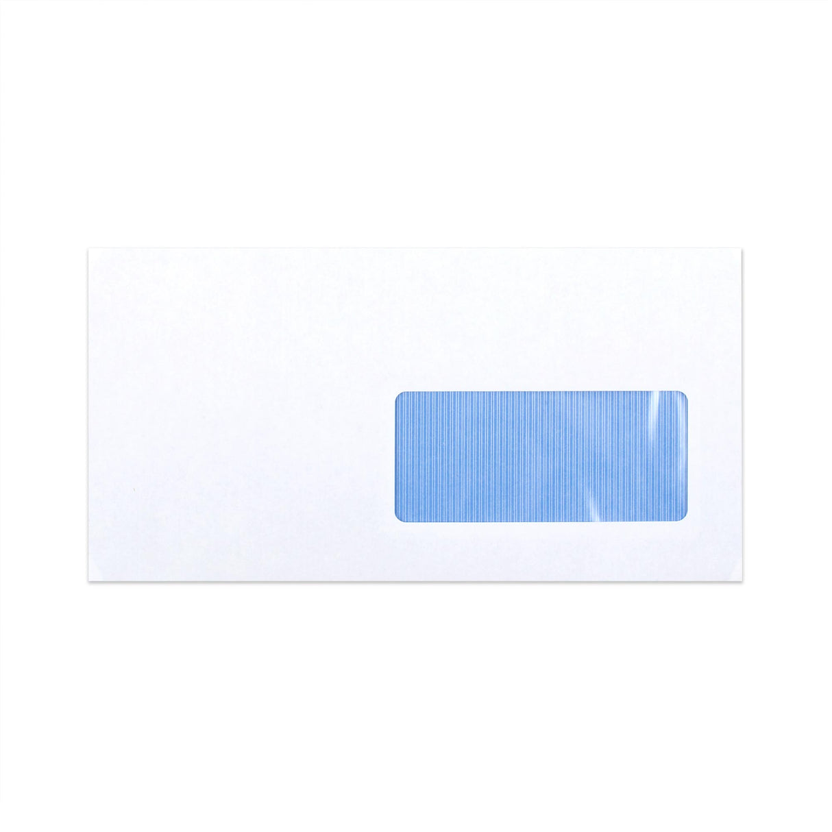 Valkoinen kirjekuori sisäpainatuksella – ikkunallinen 115x225 mm (DL+) 80gr/m²