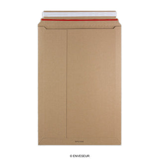 Jäykkä manillanruskea pakkaus, mikroaaltopahvi 500x340 mm