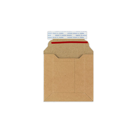 Manila Brown Peel & Seal Rigid Board Mailers Envelope (120 x 120mm)