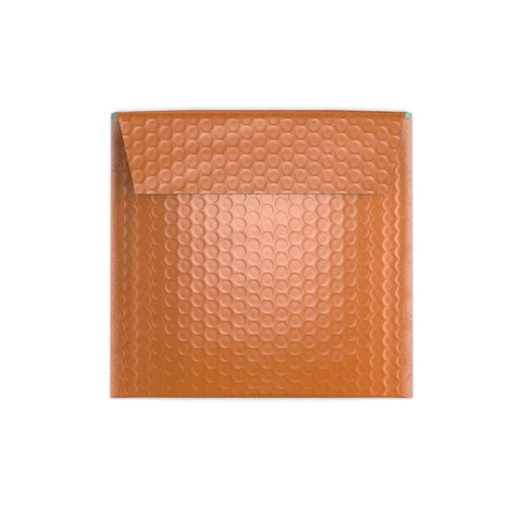 Metallic Finish Bubble Bag Mailers Orange 165 x 165 mm