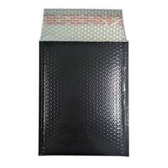 Metallic Finish Bubble Bag Mailers Black 250 x 180 mm