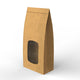 Paper Kraft Food Bags Manila 278 x 140 mm Window