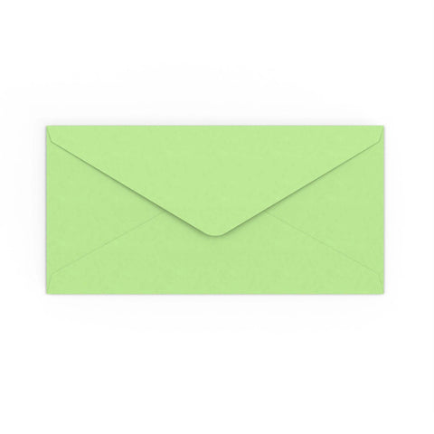 DL Pale Green Gummed V-Flap Envelope (110 x 220mm)