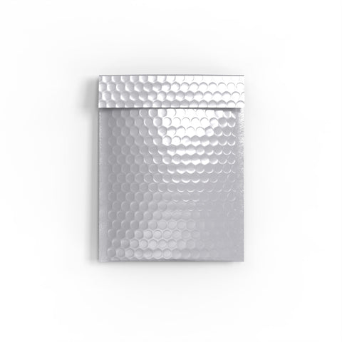 Metallic Finish Bubble Bag Mailers Silver 180 x 140 mm