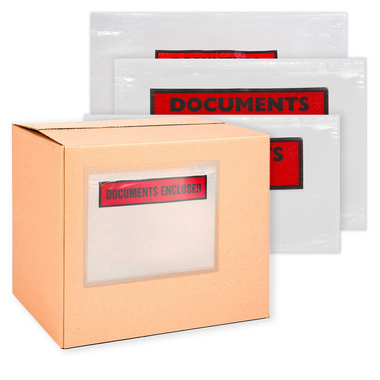 Kirkkaat Documents Enclosed -asiakirjakuoret - printattu
