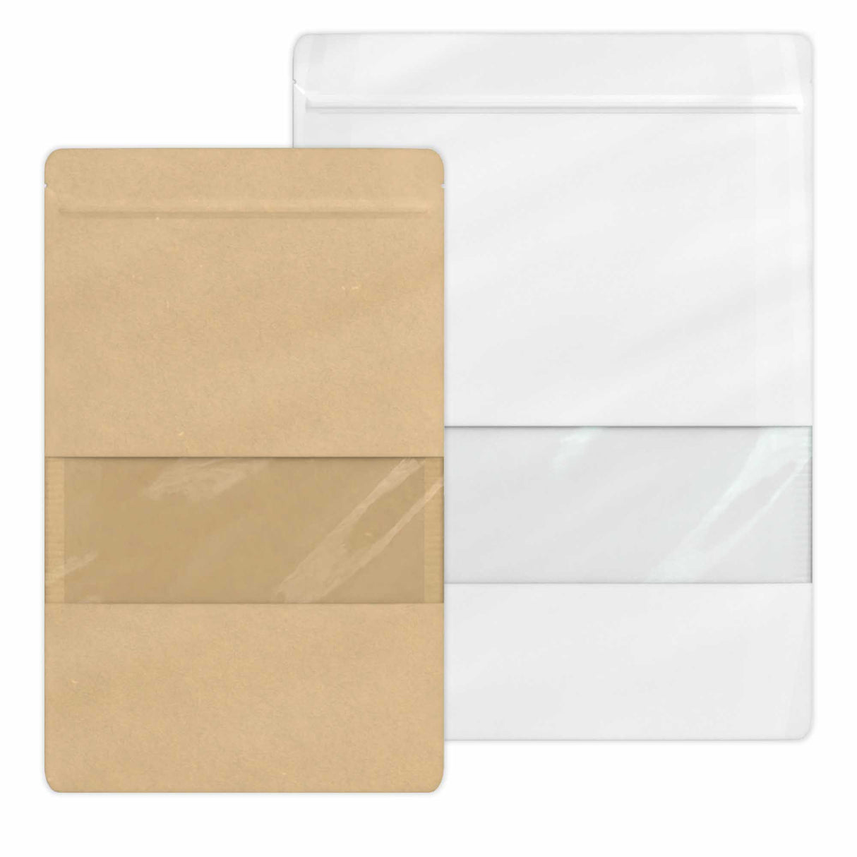 Ikkunallinen elintarvikkeille doypack-pussi