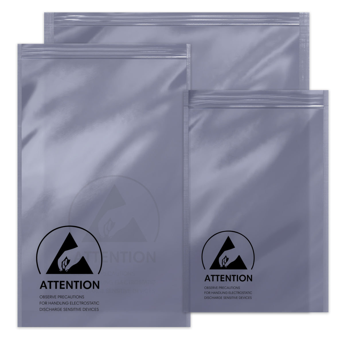 Antistaattiset uudelleen suljettavat pussit (ESD)