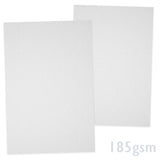 Valkoinen uurrepintainen paperi 185g/m²