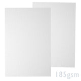 Valkoinen uurrepintainen paperi 185g/m²