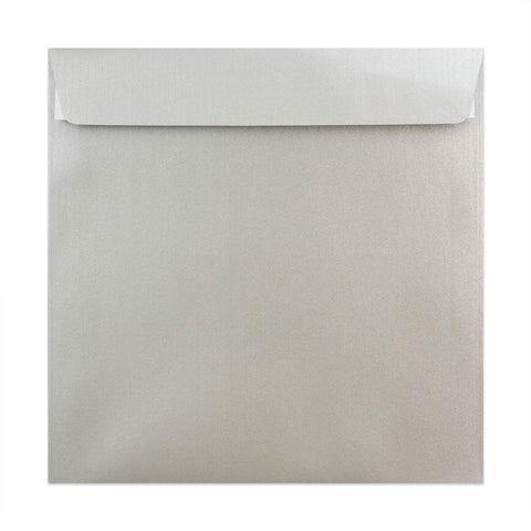 Pearlescent Envelopes Silver 220 x 220 mm Peel and Seal