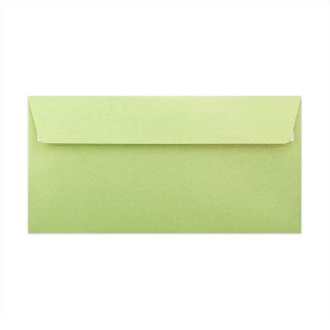 Pearlescent Envelopes Green Lime 110 x 220 mm (DL) Peel and Seal