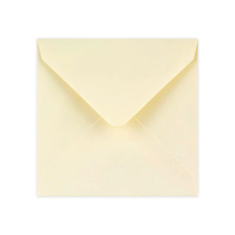 Norsunluunvalkoinen lyhytkuituinen kirjekuori 130x130 mm