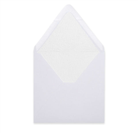 Paper Lined Envelopes White + White Fancy Paper 160 x 160 mm