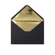 Paper Lined Envelopes Black + Gold Foil 162 x 229 mm (C5)