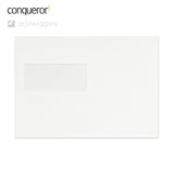 Kirkkaanvalkoinen Conqueror-kirjekuori 162x229 mm (C5)